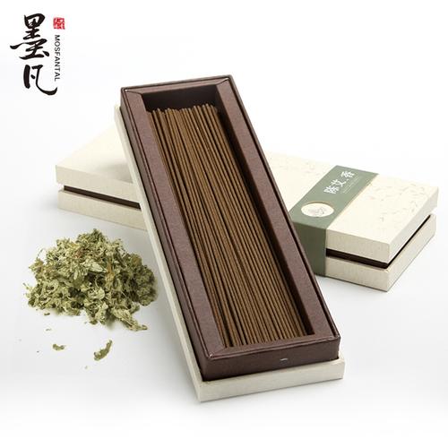 佛香贡香 21cm 六年陈艾 艾香室内卫生香薰香 天然艾草香线香 墨凡