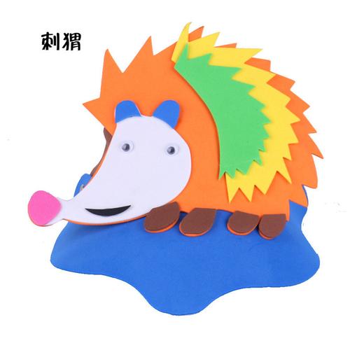 eva帽子卡通遮阳帽亲子活动道具帽 动物头饰卡通帽子儿童装饰帽子