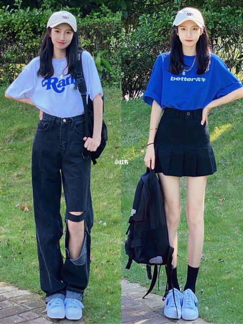 ootd | 甜酷女孩05夏日穿搭 大学生上学穿搭_穿搭_ootd_夏季穿搭