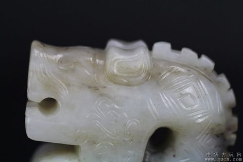 商代/古玉/老玉/圆雕玉龙摆件/完美品相/包老包到代