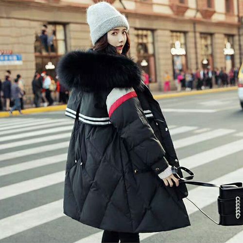 高梵羽绒服女冬季新款中长款大毛领羽绒服加厚保暖大