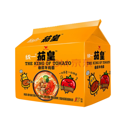 统一茄皇新疆番茄鸡蛋面西红柿速食方便面袋装宿舍夜宵泡面条 番茄