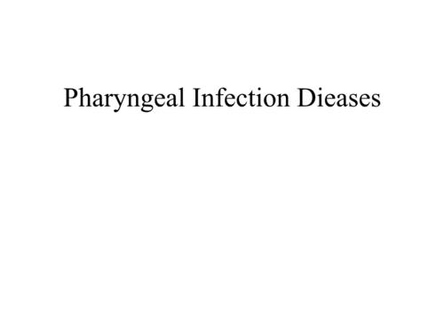 上海交通大学耳鼻咽喉科学英文版课件 pharyngeal infection dieases.