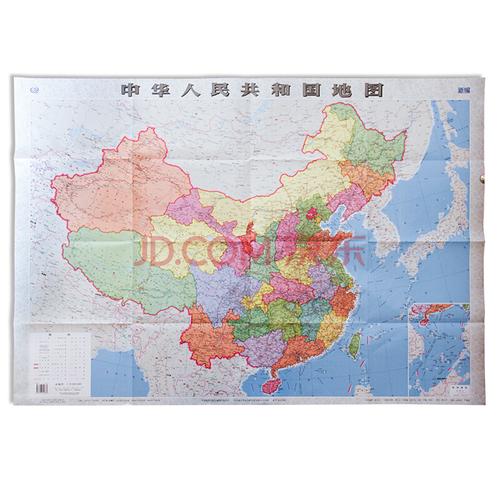 中国地图2021年全新纸质 折叠贴图1.1米x0.