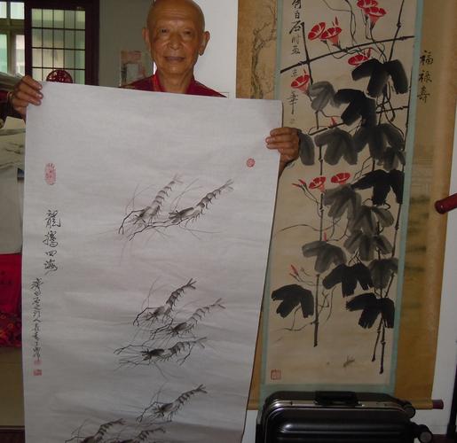 【视频看货】董长青《龙腾四海》精品带合影亲笔授权国画大师齐
