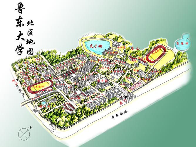 土木工程学院学子手绘鲁大地图-鲁东大学土木工程学院