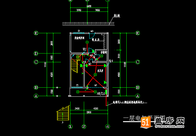 湖南山坡地区住宅建筑通用图 6x11 - 房屋设计图_农村