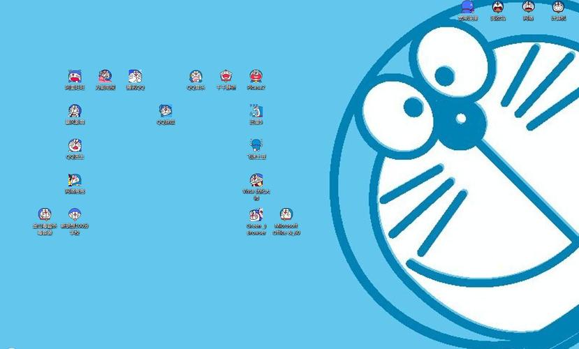 这个桌面后面的 哆啦a梦 大图