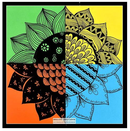 点线面各有不同               在今天的美术课程中,通过对向日葵外形