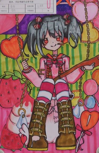红果果2020年暑假班学员考级作品欣赏(少儿美术,漫画篇)