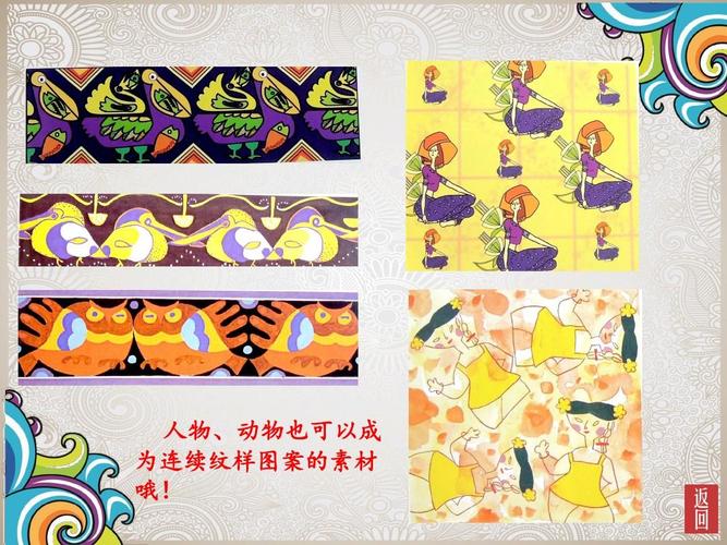 人物,动物也可以成 为连续纹样图案的素材 哦!