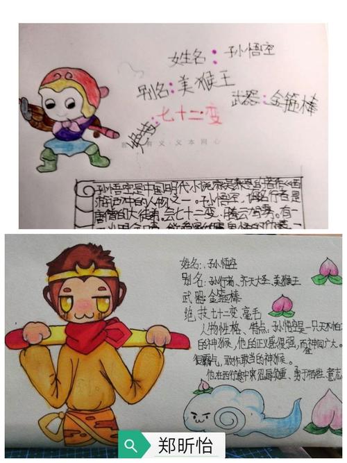 制作《西游记》人物名片