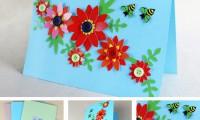 节日贺卡花制作手工(儿童手工感恩卡片制作)
