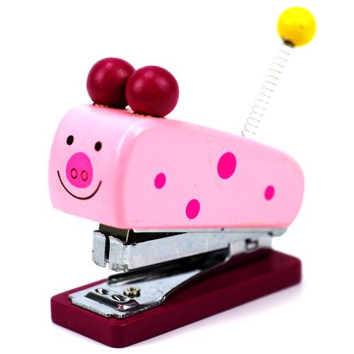 卡通木头订书机 可爱装订机