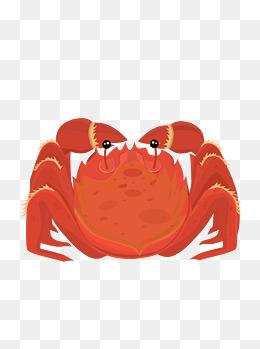 卡通一只大闸蟹可商用元素