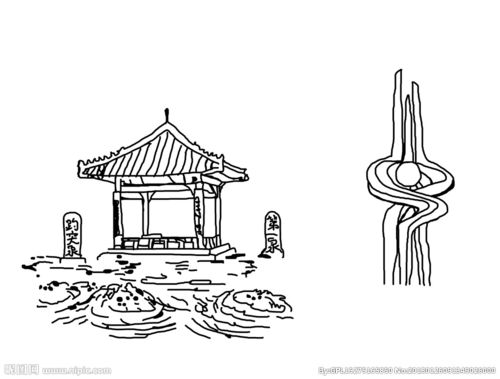 简笔趵突泉泉标图片