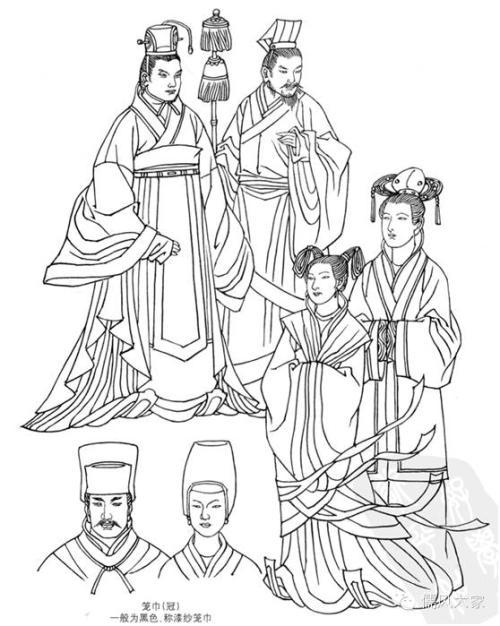 南北朝时期民族服装简笔画