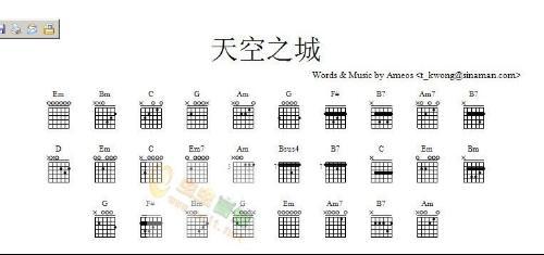 完整版天空之城吉他谱