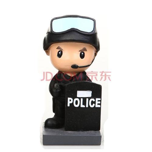 猛虎营 特警力量 swat 玩偶 q版卡通人物可爱手办 盾牌玩偶