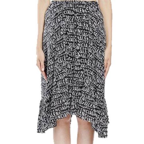 balenciaga/巴黎世家 女装 品牌多徽标时尚百搭女士包臀裙半身裙