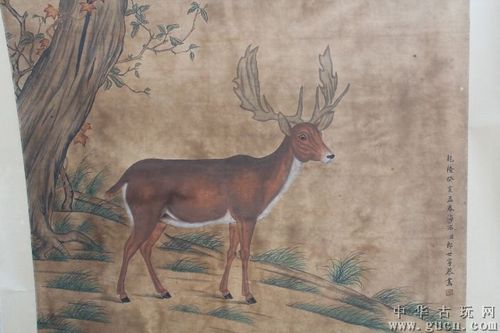 首页 店铺交易 中国书画  藏品尺寸/规格:清宫廷画家郎世宁松下鹿