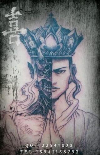 最新最全佛魔一念间满背纹身大全