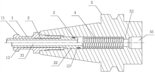 应用技术 技术方案:本实用新型提供了机加工用内冷刀柄,包括拉钉,连接
