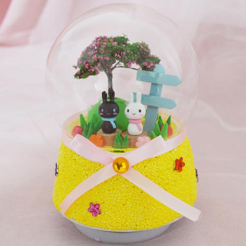 儿童水晶球音乐盒 天马行空雪花泥粘土创意diy手工制作材料包玩  价格