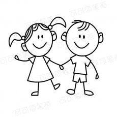 关于简笔画女孩的