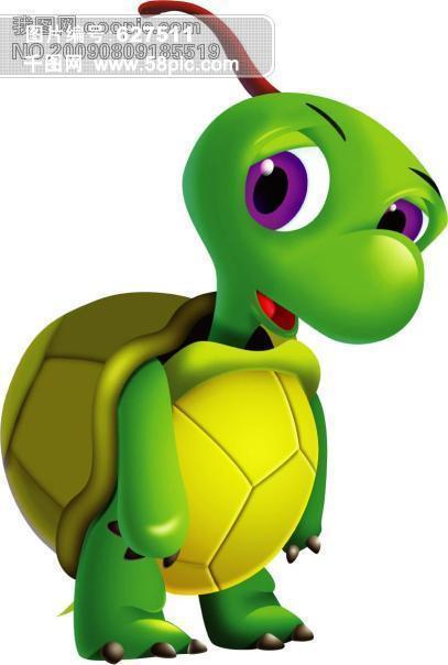 双面龟的彩色简笔画