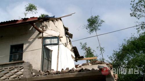 "大风吹倒树子,猪圈被压垮,4条猪跑出去现在还没找回来.