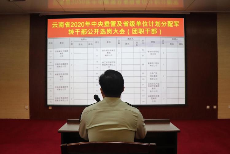 云南省2020年中央垂管及省级单位计划分配军转干部公开选岗大会顺利