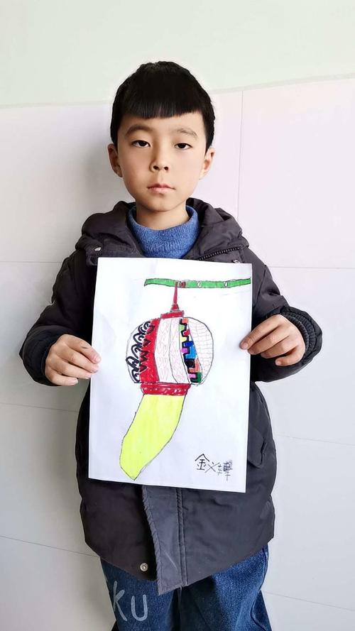 大一班迎新年线描画《大灯笼》