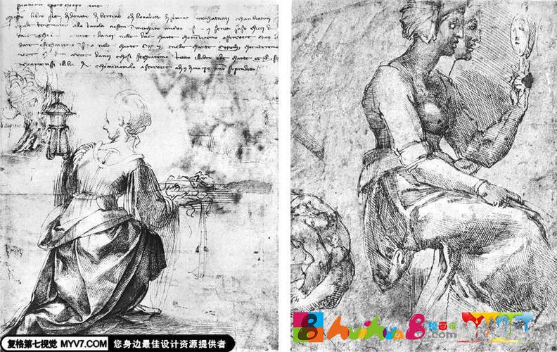 米开朗基罗素描大全