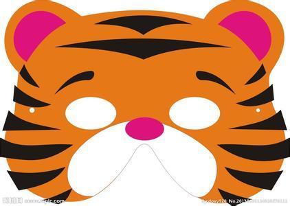 老虎面具的简笔画