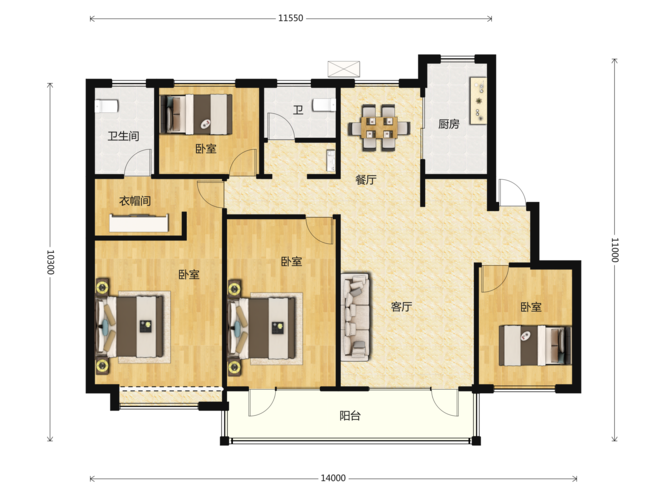 康大开元府户型图(康大开元府链家新房)