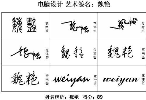 魏艳艺术签名?
