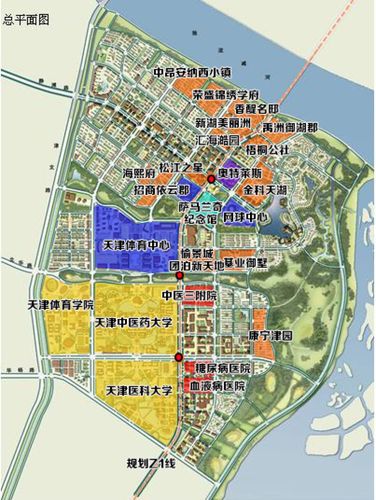 团泊西区楼盘地图