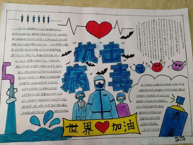 抗击疫情,预防新冠——宾亨镇中心学校"五育并举"手抄报比赛