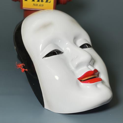 日本孙次郎小丑死神恐怖树脂面具能剧演出装饰万圣节密室布景道具