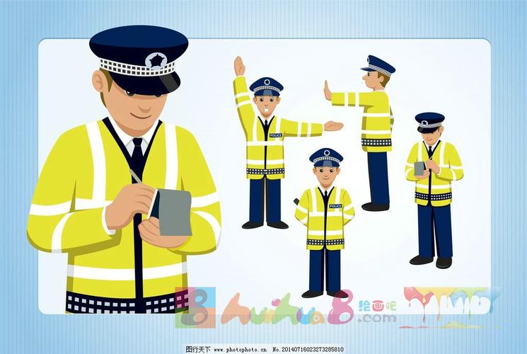交通警察简笔画卡通图片怎么画简笔画教程_绘画吧-画画