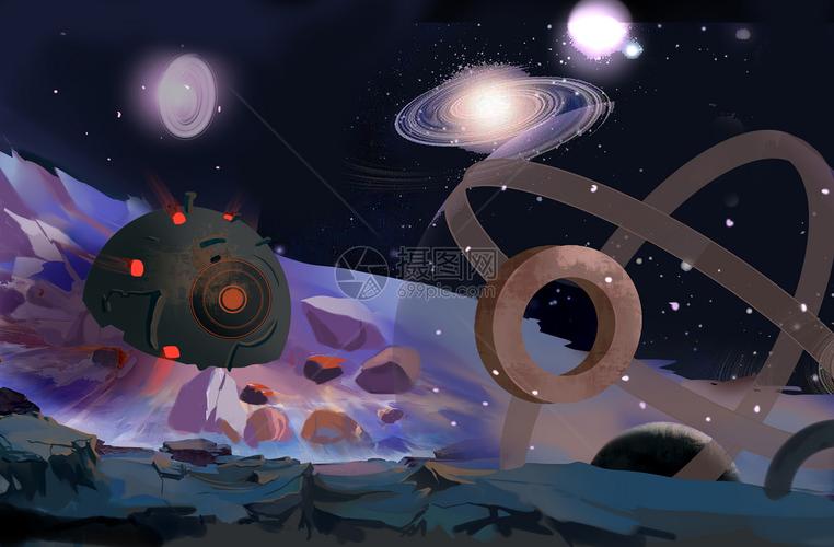 流浪地球科幻电影插画