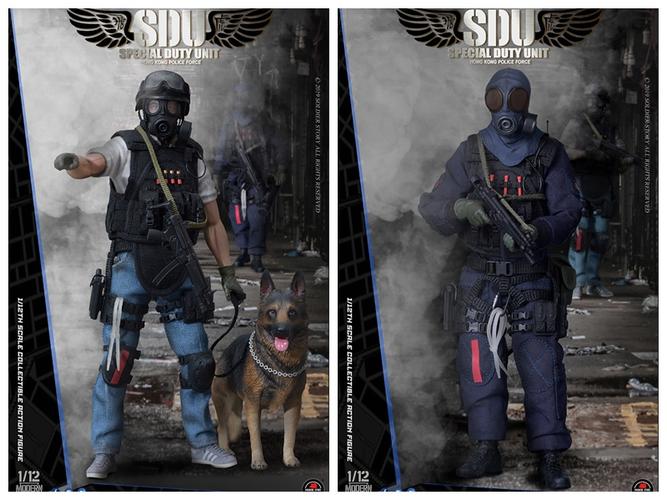 soldierstory ssm-002/003 1/12 香港sdu飞虎队 突击手 k9队员