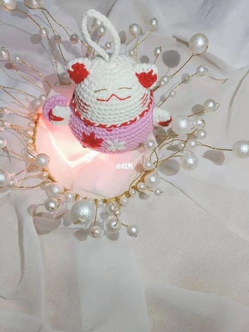 招财猫车饰挂件(附图解)_车饰_挂件_招财猫_钩针编织