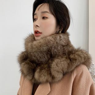 好品质俄罗斯紫貂毛皮草围脖韩版冬紫貂毛皮草围巾毛领子柔软亲肤