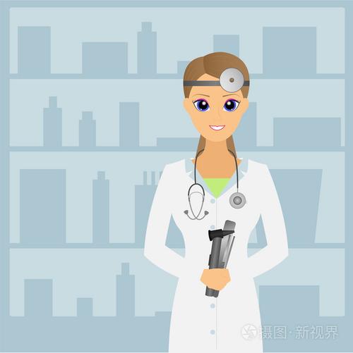 耳鼻喉科医生.美丽的医生