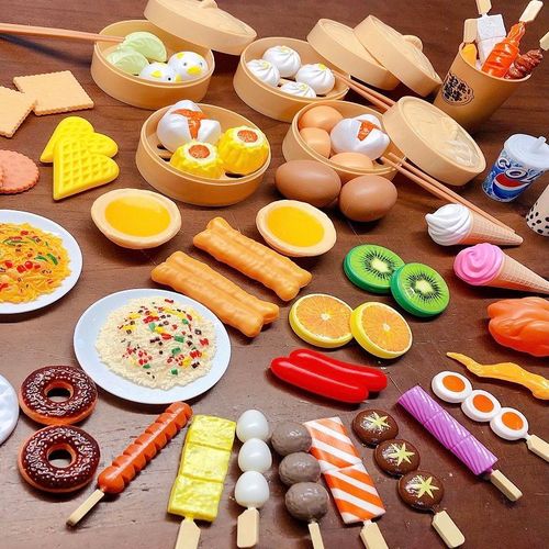 儿童过家家厨房玩具仿真食物早点烧烤火锅串串香汉堡