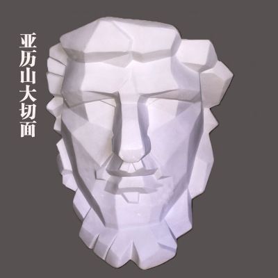 42cm亚历山大切面挂面石膏像半面石膏像美术石膏教具