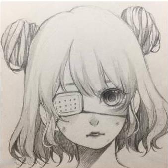 简单的漫画铅笔画人物素材