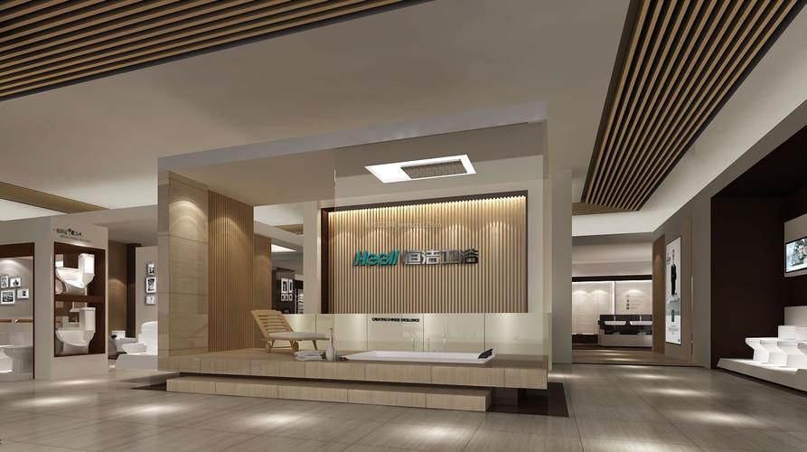 工装效果图 卫浴 卫浴展厅室内吊顶设计效果图片 提供者:  ← → 可以